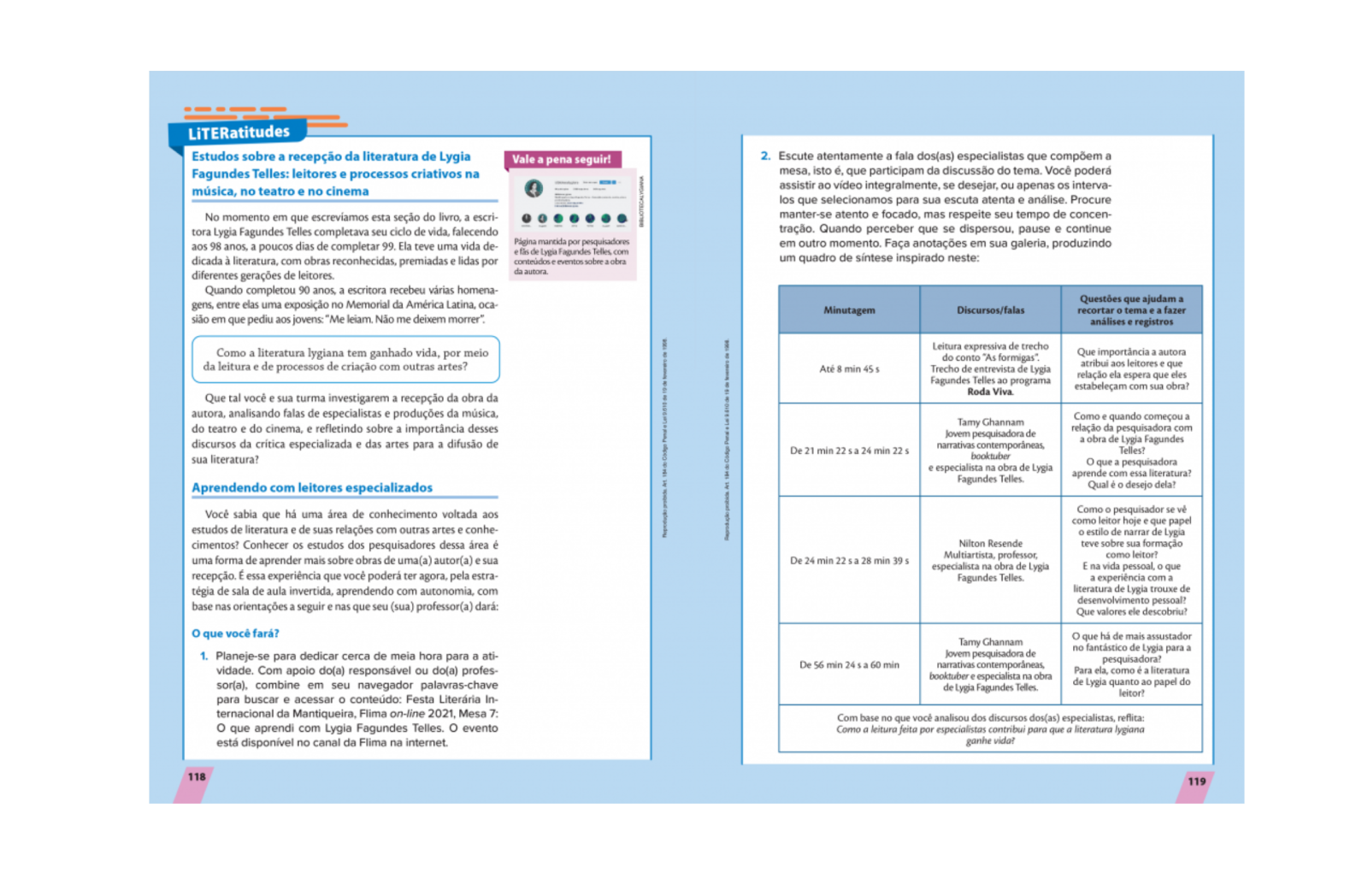 LiTERaitudes Atividades práticas no campo artístico-literário, em evento envolvendo outros leitores/espectadores, com acentuado protagonismo dos estudantes.
