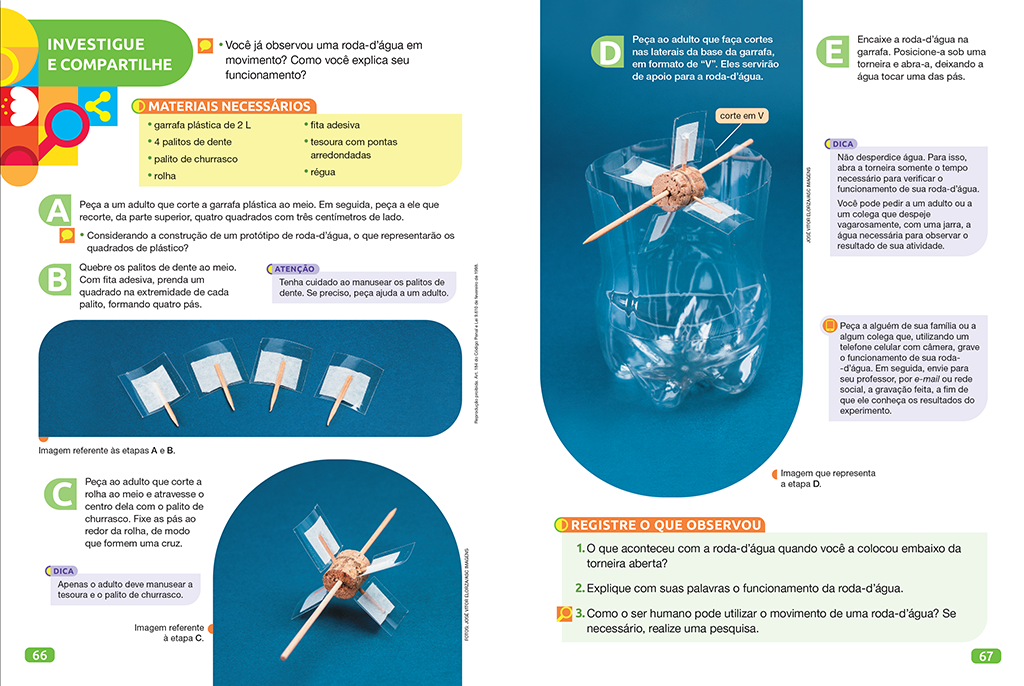 Apresenta atividades práticas de execução rápida e que não exigem muitos recursos para serem desenvolvidas. Com elas, procura-se levar os alunos a investigarem, na prática, alguns conceitos e propriedades.
