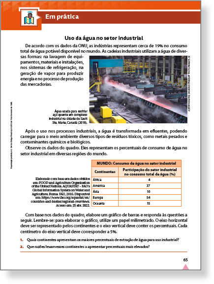 Página de livro. Destaque para a seção Em prática.