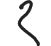 Imagem de símbolo formado por uma linha com curva acentuada, acima, e uma reta, abaixo.