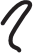 Imagem de símbolo formado por uma linha com uma curva acentuada.