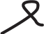 Imagem de símbolo formado por uma linha com um laço voltado para cima.