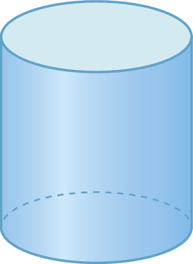 Figura geométrica. Cilindro Azul.