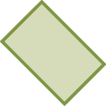 Figura geométrica. Retângulo verde.