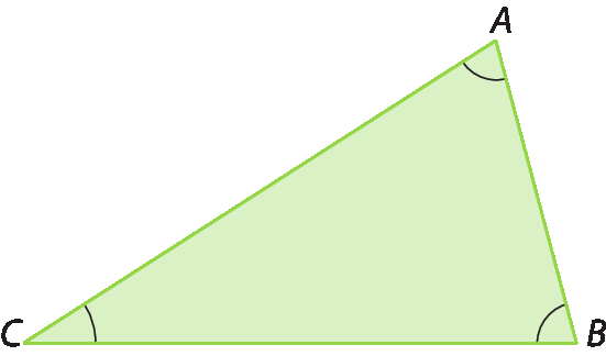 Figura geométrica. Triângulo ABC.