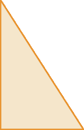 Figura geométrica. Triângulo com três lados de medidas diferentes e um ângulo reto.
