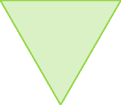 Figura geométrica. Triângulo com três lados congruentes e três ângulos congruentes.