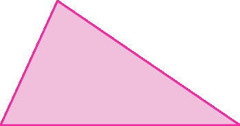 Figura geométrica. Triângulo com três lados de medidas diferentes e três ângulos agudos.