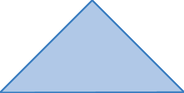 Figura geométrica. Triângulo com dois lados congruentes e um ângulo reto.