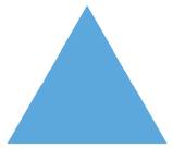 Imagem: Ilustração. Um triângulo com lados iguais. Fim da imagem.