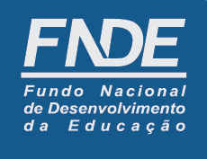 Imagem: Logotipo héfi-hêni-dê-eh. Na parte superior, a sigla héfi-hêni-dê-eh. Em seguida, um traço e o nome: Fundo Nacional de Desenvolvimento da Educação. Fim da imagem.