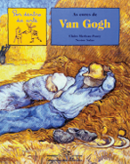Imagem: Capa de livro. Na parte superior, o título “As cores de Van Gogh”. Apresenta a pintura de um homem e uma mulher deitados lado a lado na relva e ao lado de foices. Fim da imagem.