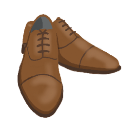 Imagem: Ilustração. Dois sapatos marrons. Fim da imagem.