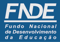 Imagem: Logotipo héfi-hêni-dê-eh. Na parte superior, a sigla héfi-hêni-dê-eh. Em seguida, um traço e o nome: Fundo Nacional de Desenvolvimento da Educação. Fim da imagem.