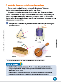 Imagem: Ilustração. Exemplifica como serão os boxes Hora da leitura, Hora de assistir e Hora de acessar. Página composta por textos, boxes complementares e imagens. Fim da imagem.