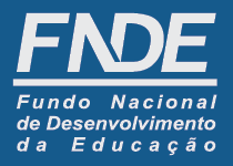 Imagem: Logotipo héfi-hêni-dê-eh. Na parte superior, a sigla héfi-hêni-dê-eh. Em seguida, um traço e o nome: Fundo Nacional de Desenvolvimento da Educação. Fim da imagem.