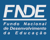 Imagem: Logotipo héfi-hêni-dê-eh. Na parte superior, a sigla héfi-hêni-dê-eh. Em seguida, um traço e o nome: Fundo Nacional de Desenvolvimento da Educação. Fim da imagem.