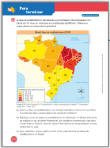 Imagem: Ilustração. Exemplifica como será a seção Para terminar. Página composta por textos e imagens. Fim da imagem.