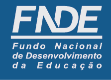 Imagem: Logotipo héfi-hêni-dê-eh. Na parte superior, a sigla héfi-hêni-dê-eh. Em seguida, um traço e o nome: Fundo Nacional de Desenvolvimento da Educação. Fim da imagem.