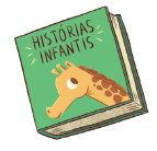 Imagem: Ilustrção de um livro de capa verde com ilustração de uma girafa. Fim da imagem.