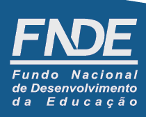 Imagem: Logotipo héfi-hêni-dê-eh. Na parte superior, a sigla héfi-hêni-dê-eh. Em seguida, um traço e o nome: Fundo Nacional de Desenvolvimento da Educação. Fim da imagem.