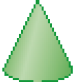 Ilustração. Cone verde. 