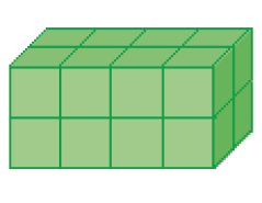 Imagem: Ilustração. Dezesseis caixas verdes empilhadas.  Fim da imagem.