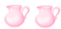 Ilustração. Duas jarras. 
