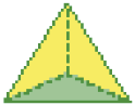 Ilustração. Pirâmide com base triangular.