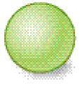 Ilustração. Uma esfera verde.
