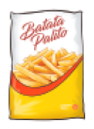 Ilustração. pacote 1 de batata palito grande.