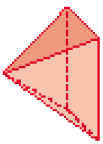 Ilustração. Uma pirâmide com base quadrada.