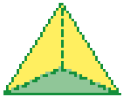 Ilustração. Pirâmide com base triangular.