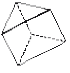 Ilustração. Uma pirâmide com base de triângulo. 