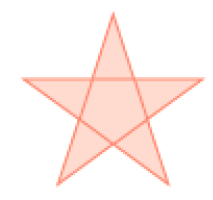 Imagem: Ilustração. Planificação. Uma estrela com cinco pontas.   Fim da imagem.