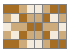 Imagem: Ilustração. Mosaico retangular composto por quadrados em tons de marrom.  Fim da imagem.