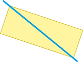 Imagem: Ilustração. Uma reta diagonal sobre um retângulo.   Fim da imagem.