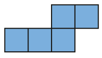 Imagem: Ilustração 3. Dois quadrados enfileirados. Abaixo do primeiro há um quadrado e à esquerda deste há mais dois quadrados enfileirados.  Fim da imagem.