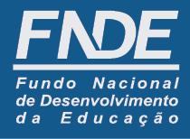 Imagem: Logotipo héfi-hêni-dê-eh. Na parte superior, a sigla héfi-hêni-dê-eh. Em seguida, um traço e o nome: Fundo Nacional de Desenvolvimento da Educação. Fim da imagem.