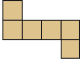 Imagem: Ilustração. Quatro quadrados enfileirados. Acima do primeiro e abaixo do quarto há mais um quadrado.   Fim da imagem.