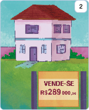 Imagem: Ilustração 2.  Um sobrado e ao lado há uma placa com a informação: VENDE-SE R$ 289.000,00.   Fim da imagem.