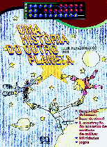 Imagem: Capa de livro. Na parte superior, o título e na parte inferior, ilustração de três crianças voando de mãos dadas.   Fim da imagem.