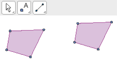 Imagem: Ilustração. Software. Na parte superior, botões. Abaixo, à esquerda, um quadrilátero roxo. À direita, outro quadrilátero roxo.  Fim da imagem.