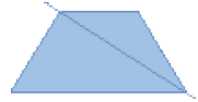 Imagem: Ilustração. Trapézio azul com a base maior do que o topo. No centro há uma reta diagonal.   Fim da imagem.