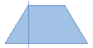 Imagem: Ilustração. Trapézio azul com a base maior do que o topo. À esquerda há uma reta vertical.   Fim da imagem.