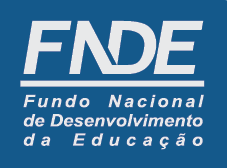 Imagem: Logotipo héfi-hêni-dê-eh. Na parte superior, a sigla héfi-hêni-dê-eh. Em seguida, um traço e o nome: Fundo Nacional de Desenvolvimento da Educação. Fim da imagem.