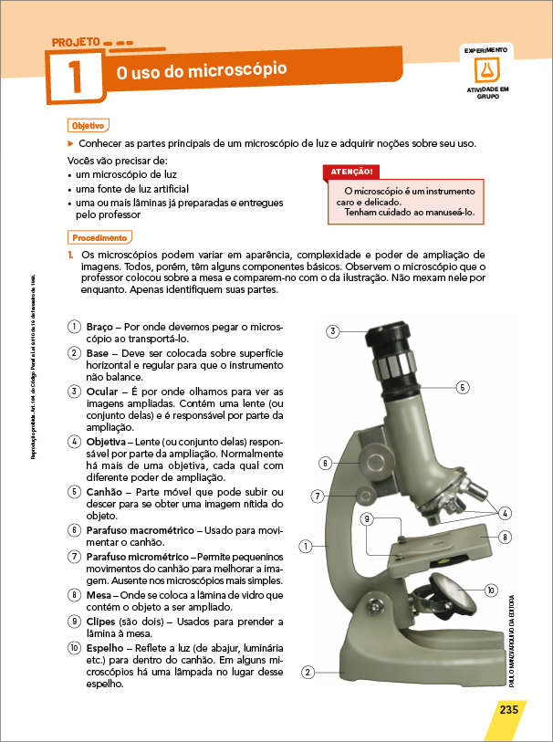 Miniatura da página do livro com uma das propostas de projetos. Composta por texto e imagem.