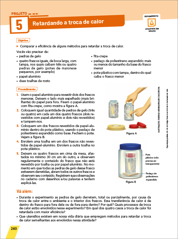 Miniatura da página do livro com uma das propostas de projetos. Composta por texto e imagem.