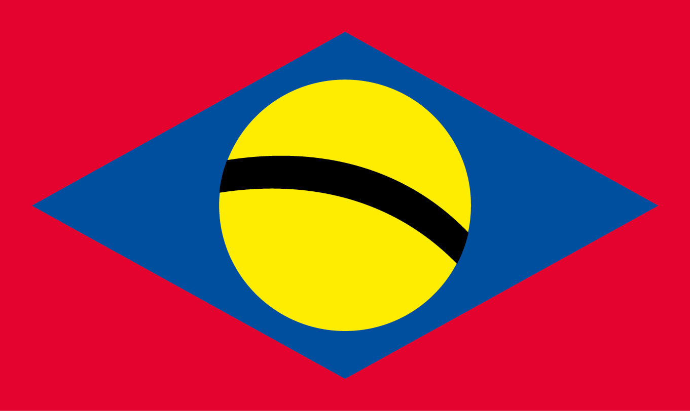 Ilustração. Bandeira do Brasil com retângulo vermelho, losango azul, círculo amarelo e faixa preta.