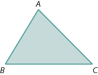 Figura geométrica, Triângulo ABC.
